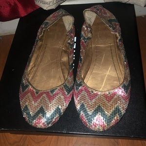 Multi colored bcbg girls flats